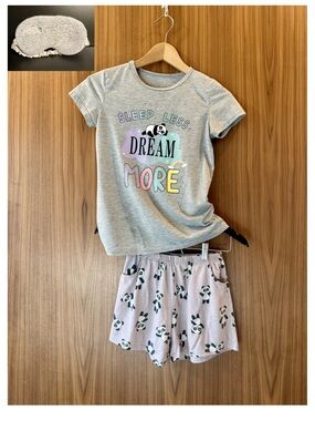 Girls Panda Pajama Set * PJs & Blinders * Size 12 Short Sleeve Shorts w/ Pockets